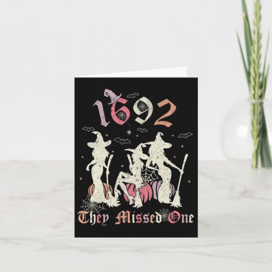 1692 サレムでは一件逃した あなたもハロウィーンで一件逃した カード (正面)