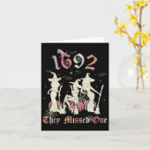 1692 サレムでは一件逃した あなたもハロウィーンで一件逃した カード (黄色い花)