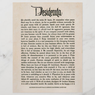 1692 Desiderata – パーチメントの外観紙、25枚