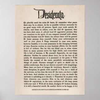 1692 - Desiderata ポスター