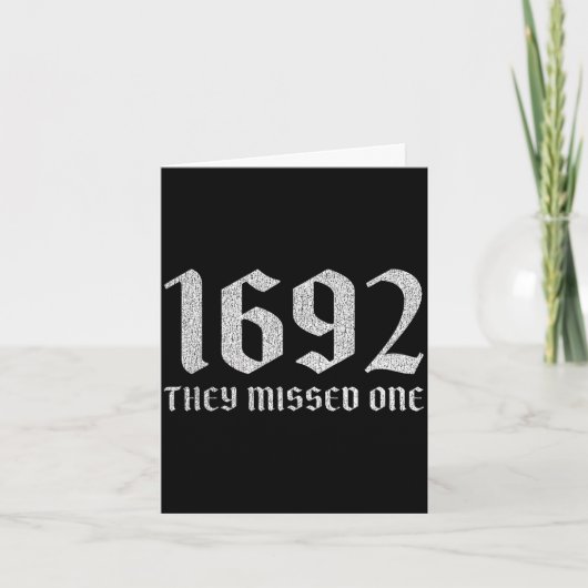 1692 missed one funny halloween witch dark humor カード (正面)