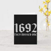 1692 missed one funny halloween witch dark humor カード (黄色い花)
