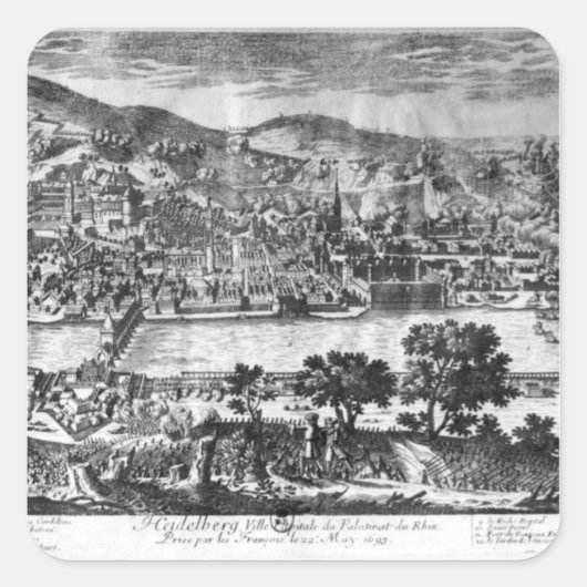 1693年5月22日のハイデルベルクの奪取 スクエアシール (正面)