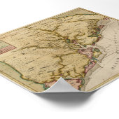 1696カロライナの地図 ポスター (角)