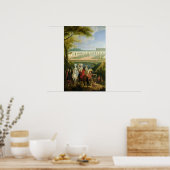 1697年以降のベルサイユでのオランジェリーの景色 ポスター (キッチン)