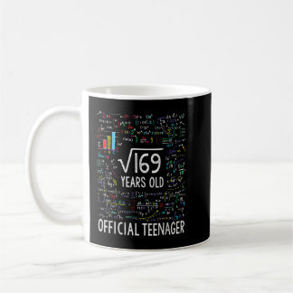 169 13歳の公式10代の若者の平方根 コーヒーマグカップ