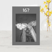 16"をそんなに早く回した誕生日カード カード (黄色い花)