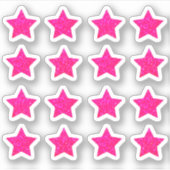 +16 キラキラ ピンク スター シール (正面)