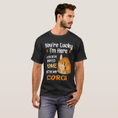 16 コーギーと家にいたかった Tシャツ (正面フル)