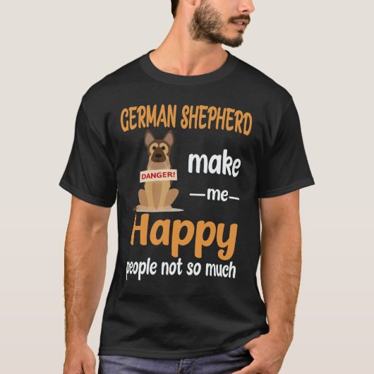 16 ジャーマンシェパード 私を幸せにする人 そんなに多くない Tシャツ (正面)