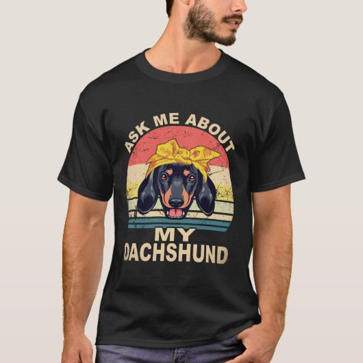 16 ダックスフントの話を聞かせて ヴィンテージ Tシャツ (正面)