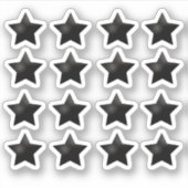 +16 ラメ ブラック スター シール (正面)