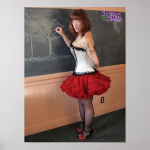 16"先生のために熱いx12" Chrissyの子ネコ ポスター