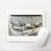 16.蒲原宿、広重蒲原宿、広重、浮世絵 マウスパッド (マウス)