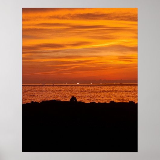 16×20 済州島 夕焼け 韓国 写真プリント ポスター (正面)