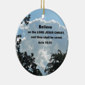16:31主イエス信じキリストに対して行われる セラミックオーナメント (右)
