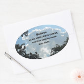 16:31主イエス信じキリストに対して行われる 楕円形シール (封筒)