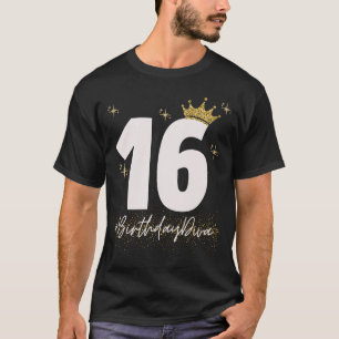 16 BirthdayDivaSweet sixteen16thかわいい王冠 Tシャツ