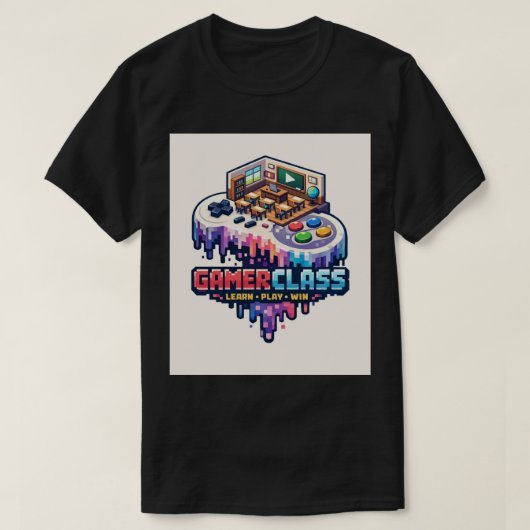 16-Bit Melting YouTube Gaming Controller Tシャツ (デザイン正面)