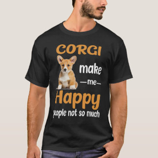 16 Corgiが私を幸せに Tシャツ