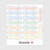 16 Custom Modern 10/11 Letters Name Word Bright シール (シート)