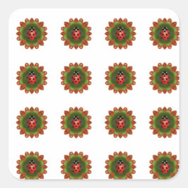 16 Ladybugシール スクエアシール