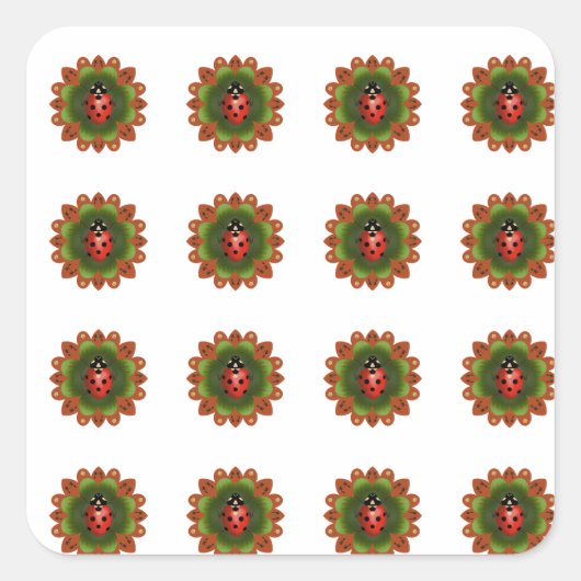 16 Ladybugシール スクエアシール (正面)