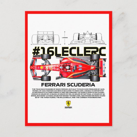 16 leclerc シーズンポストカード (正面)