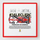16 leclerc スクエア壁時計 (正面)