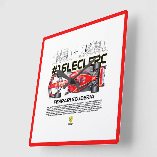 16 leclerc スクエア壁時計 (傾斜)