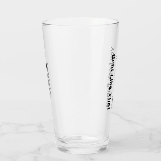 16 oz（オンス）ピントのビアグラス – 「見たおもしろいい」 タンブラーグラス (右)