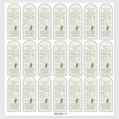 16 oz Muth Honey Jar and bee Nutrition Factsラベル シール (シート)