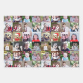 16 Photo Collage – 正方形写真全プリント ラッピングペーパーシート (正面2)