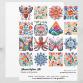 16 Photo Grid Art Portfolio Sell Sheet Template (正面/裏面)