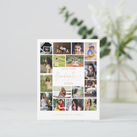 16 Photos Collage Timeline Life Graduation (スタンド正面)