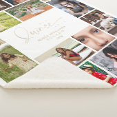 16 Photos Collage Timeline Life Quinceañera シェルパブランケット (3/4)