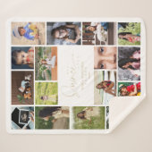 16 Photos Collage Timeline Life Quinceañera シェルパブランケット (正面(横))