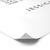 16 Table Elegant Our Favorite People Seating Chart ポスター (角)