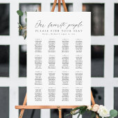 16 Tables Favorite People Acrylic Seating Chart アクリルサイン