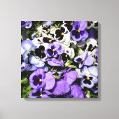 16"x16"パープルパンジー キャンバスプリント (正面)