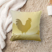 16"x16"装飾用クッションサニーモーニングファームカントリーRu クッション (ブランケット)