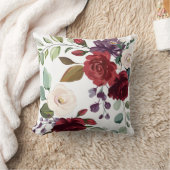 16"x16"装飾用クッションホワイトローズ金ゴールドジオメトリックFl クッション (ブランケット)