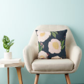 16"x16"装飾用クッション白フローラ花オンダーク クッション (椅子)