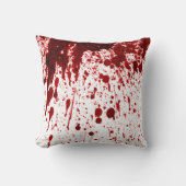 16"x16"装飾用クッション血液（ばちゃばちゃ）跳ねるヴァンパイアゴシック クッション (正面)