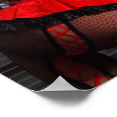 16" x 12"クリッシー子猫ショートスカート&フィッシュネット ポスター (角)