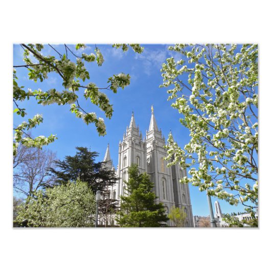 16" X 12" Salt Lake City LDS Temple フォトプリント (正面)