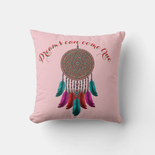 16" x 16" ボヘミアンピロー "Boho Dream" ドリームキャッチャー クッション