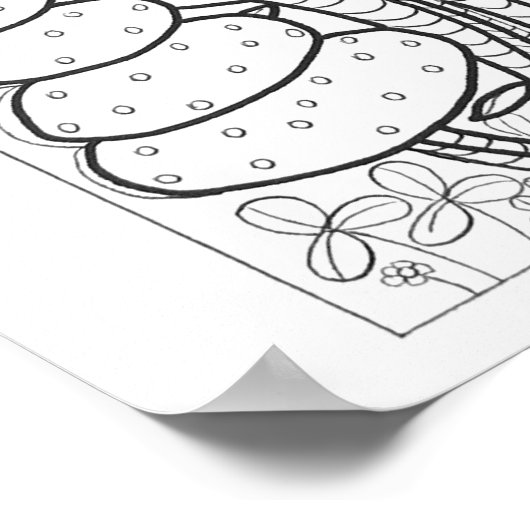 16 x 20インチファンタジー花の着色 ポスター (角)