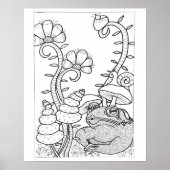 16 x 20インチファンタジー花の着色 ポスター (正面)