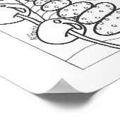 16"x 20" うさぎのぬりえ ポスター (角)